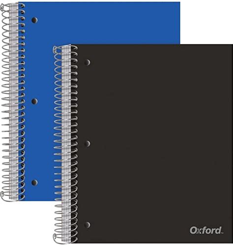 Oxford Spiral Notebooks 5 Subject College Ruled Paper Durable