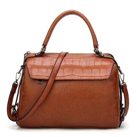 Designers Brand High Quality Women Boston Handbags Pu Leather Work Bag