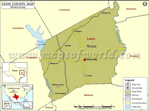 Leon County Map Map Of Leon County Texas