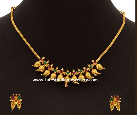 For wedding jewellery designs contact musaddilal jewellers (india) pvt. Reversible Mango Necklace - Latest Indian Jewellery Designs