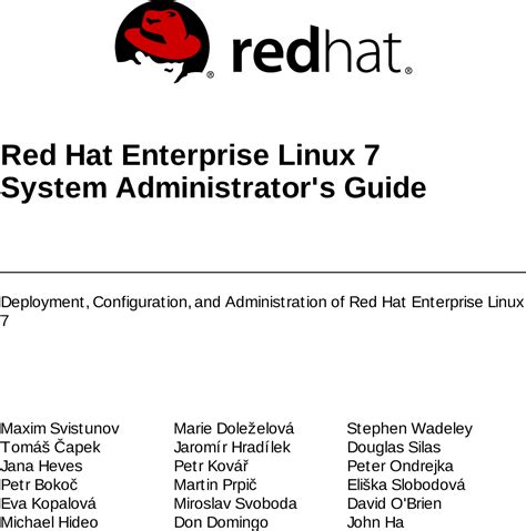 System Administrators Guide Red Hat Enterprise Linux 7 Administrators