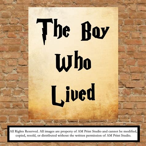 The Boy Who Lived Printable Instant Download Etsy