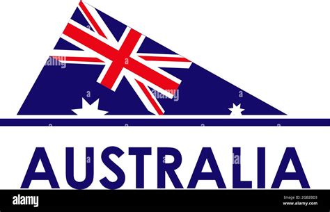 Australia Flag Icon Logo Design Vector Template Stock Vector Image