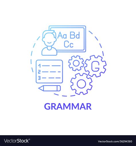Grammar Concept Icon Royalty Free Vector Image