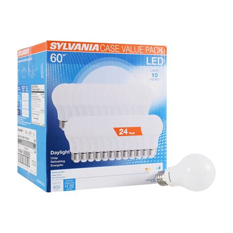 Sylvania Led Light Bulb A19 85w 5000k Frosted Daylight 24 Pack