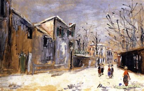 Snow In Montmartre Artwork By Maurice Utrillo Oil Painting And Art Prints