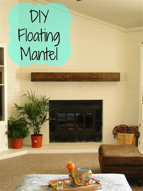 Diy Floating Mantel Frazzled Joy Floating Mantel Diy Fireplace