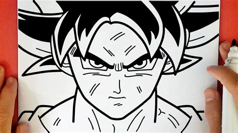 How To Draw Goku Ultra Instinct Easy Drawings Dibujos Faciles
