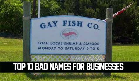 Top 10 Bad Names For Businesses Buzzoga