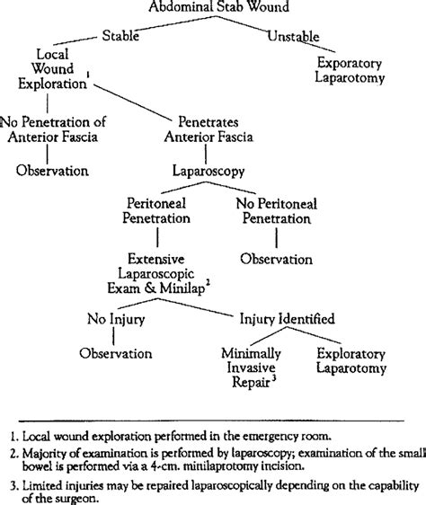 Laparoscopy For Abdominal Stab Wounds Download Scientific Diagram