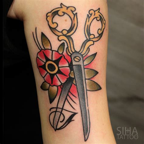 Scissors Tradi By Hugo At Siha Tattoo Scissors Tattoo Tattoos