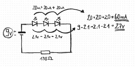 Led Resistor Circuit In Series Electronics Scriblab