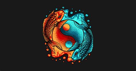 Koi Fish Yin Yang Yin Yang Symbol T Shirt Teepublic