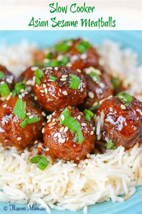 Slow Cooker Asian Sesame Meatballs Are A Super Easy And Crowd Pleasing
