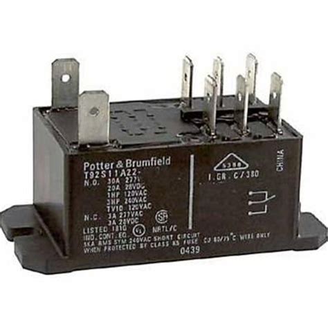 Relay T92 Style 24 Vac Coil 30 Amp Dpdt