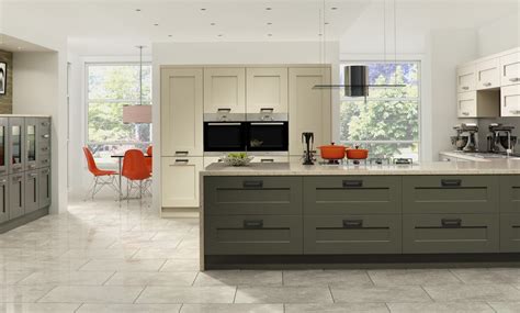 Too classic for a modern kitchen. Windsor Contemporary Shaker Biscuit & Lava | Kitchen Stori
