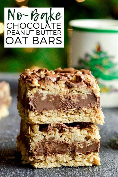 Spread chocolate topping evenly over oatmeal bars with a knife or the back of a spoon. No-Bake Chocolate Peanut Butter Oatmeal Bars - JoyFoodSunshine
