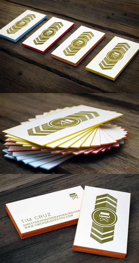 Creative Edge Painted Letterpress Business Card Design Cardobserver