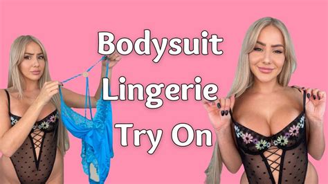 Lingerie Try On Haul 😍 Lace Bodysuits Youtube
