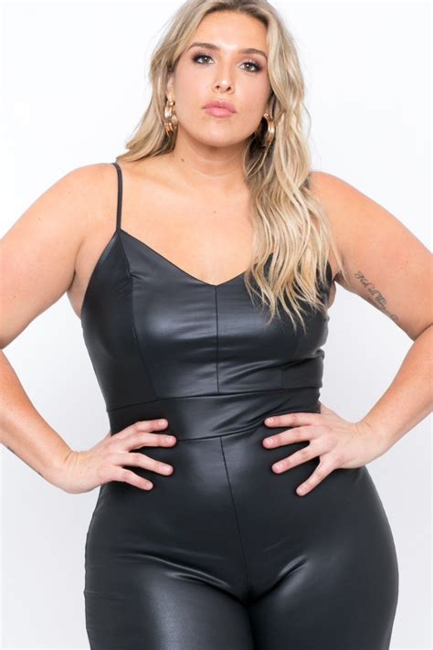 plus size faux leather catsuit black leather catsuit catsuit plus size