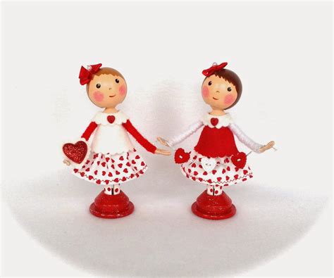 Cotton Candy Dolls Valentine Clothespin Dolls 2014
