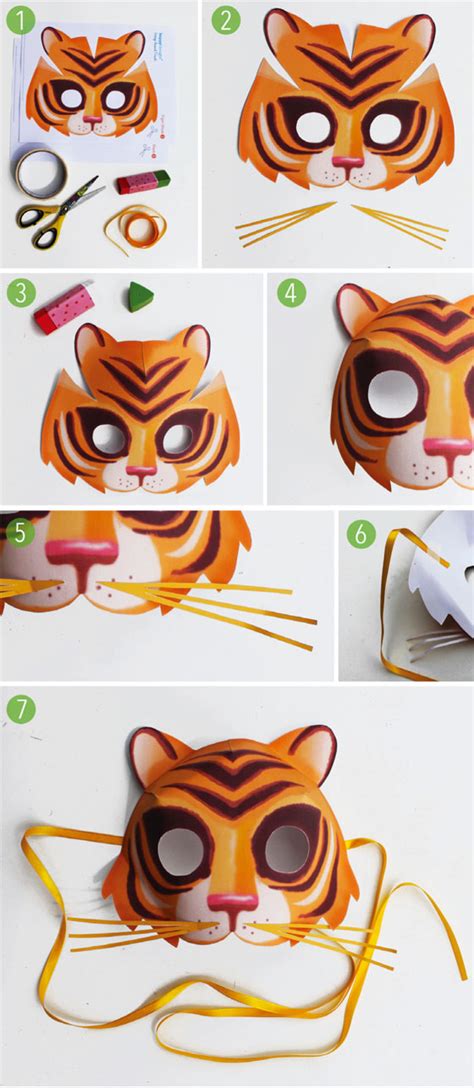 Easy Printable Tiger Mask Video Be A Tiger Today Happythought