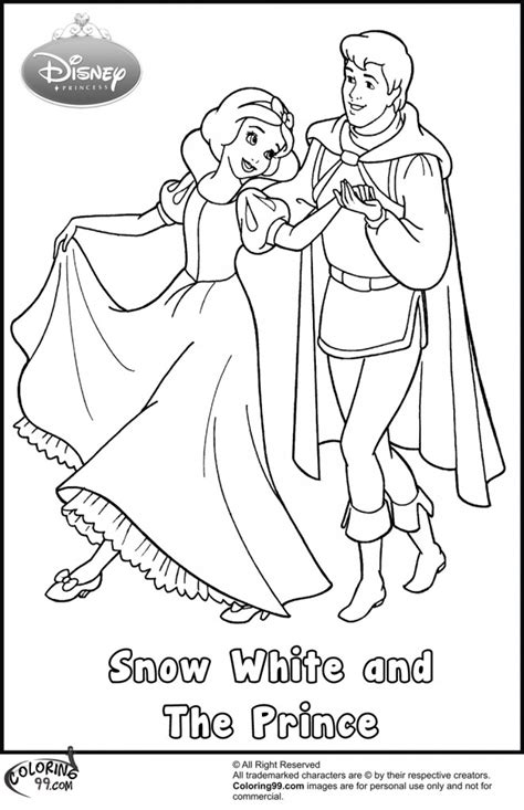 Coloriage Princesse Blanche Neige Et Le Prince Disney