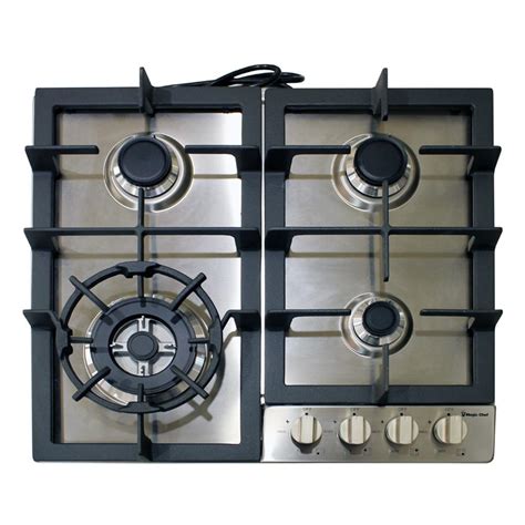 Magic Chef 24 In Gas Cooktop In Stainless Steel With 4 Burners