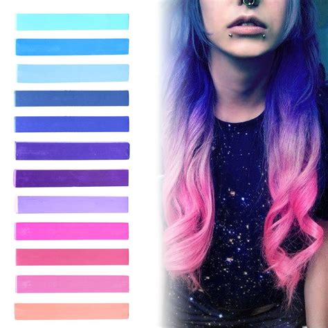 Buy Best Pink To Blue Ombre Hair Dye Set Of 12 Galaxy Temporary Hair