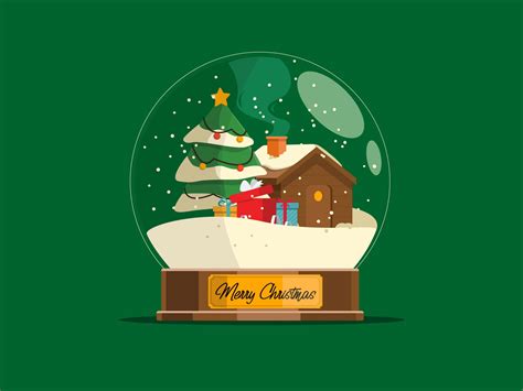 Merry Christmas Snow Ball By Idusidusidus On Dribbble
