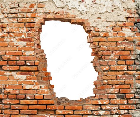 White Hole In Brick Wall Stock Photo Adobe Stock