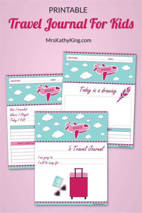 Girls Printable Travel Journal #FamilyTravel - Mrs. Kathy King