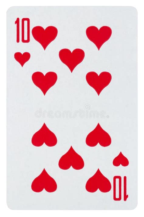 Playing Card Eight Of Hearts Isolated On White Stock Image Image Of