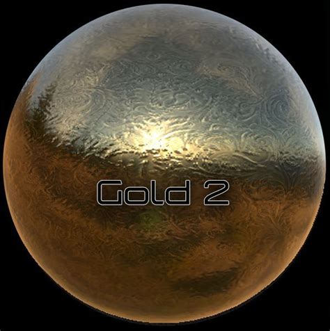 A Shiny Metal Ball With The Word Gold 2 On It