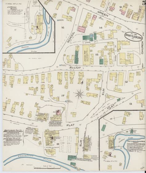Brattleboro Vt Fire Insurance 1885 Sheet 2 Old Town Map Reprint