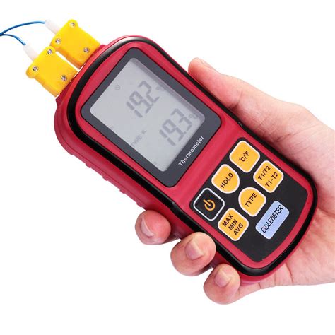 Thermometer Dual Two Channel 2 K Type Thermocouple Sensor Digital Probe