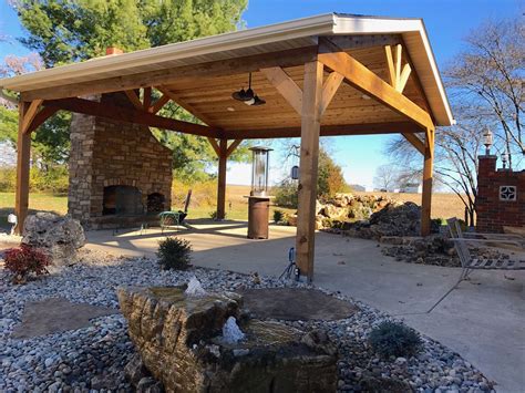 Maybe you would like to learn more about one of these? Covered Patio with Stone Fireplace, Bubbling Rock, and ...