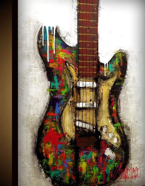 Made To Order Original Guitar Painting Guitar Lover Etsy