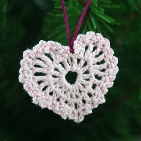 Miniature Heart Ornament Valentines Crochet Crochet Heart Christmas