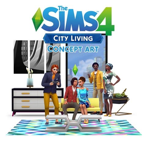 The Sims 4 City Living Concept Art Platinum Simmers