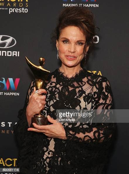 Sigrid Thornton Poses With An Aacta Award For Winning Best Guest Or
