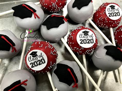 Graduation 2020 Cake Pops Custom School Colors Candys Cake Pops