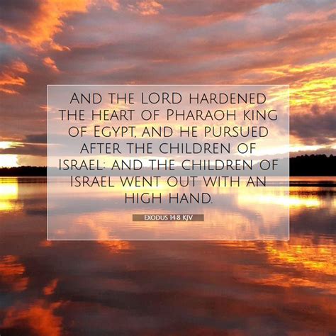 exodus 14 8 kjv and the lord hardened the heart of pharaoh king