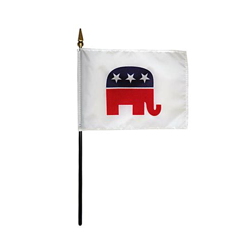 4 X 6in Republican Elephant Flag
