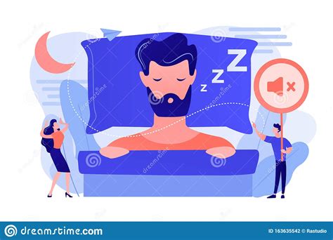 Night Snoring Concept Vector Illustration Stock Vector Illustration