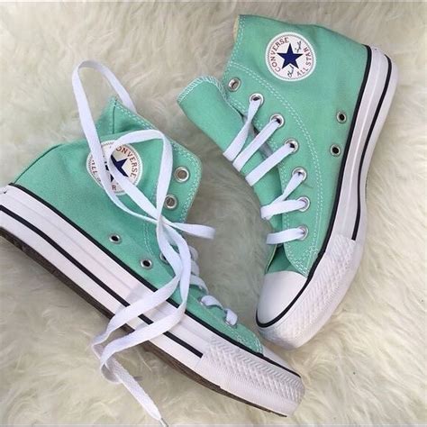 Aesthetics Converse Shoes Green Sneakers Shoes