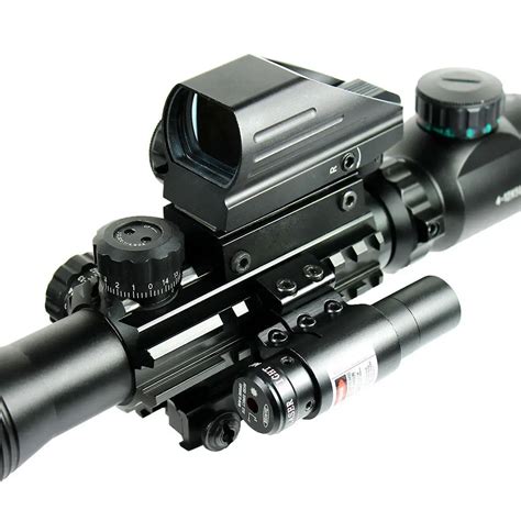 4 12x50eg Tactical Rifle Scope With Holographic 4 Reticle Sight And Red