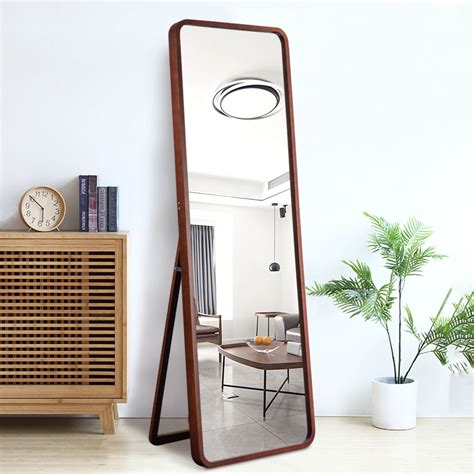 ovlaj full length door mirror 43” x 16” rectangle wall mirror hanging or leaning against wall