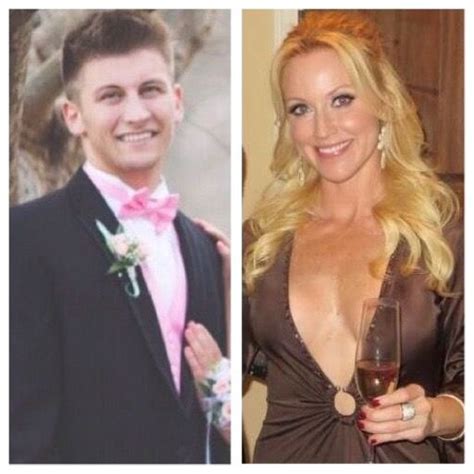 two pictures of people in formal wear and one has a glass of wine