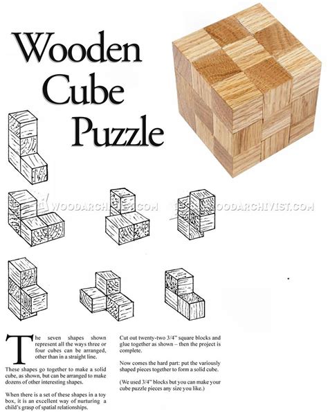 Diy Wooden Cube Puzzle Woodworking Plans Пазлы